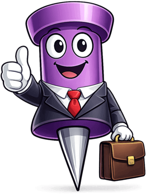 Pin om the world map